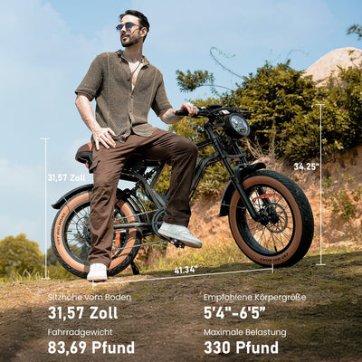 20 Zoll All-Terrain Elektrofahrrad mit Fetten Reifen