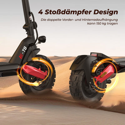 T8 Offroad-E-Scooter Mit Straßenzulassung 1200W Motor 100KM Reichweite (ABE,eKFV)