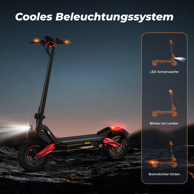 T8 Offroad-E-Scooter Mit Straßenzulassung 1200W Motor 100KM Reichweite (ABE,eKFV)