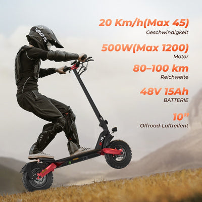T8 Offroad-E-Scooter Mit Straßenzulassung 1200W Motor 100KM Reichweite (ABE,eKFV)