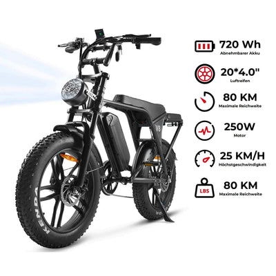 20 Zoll All-Terrain Elektrofahrrad mit Fetten Reifen
