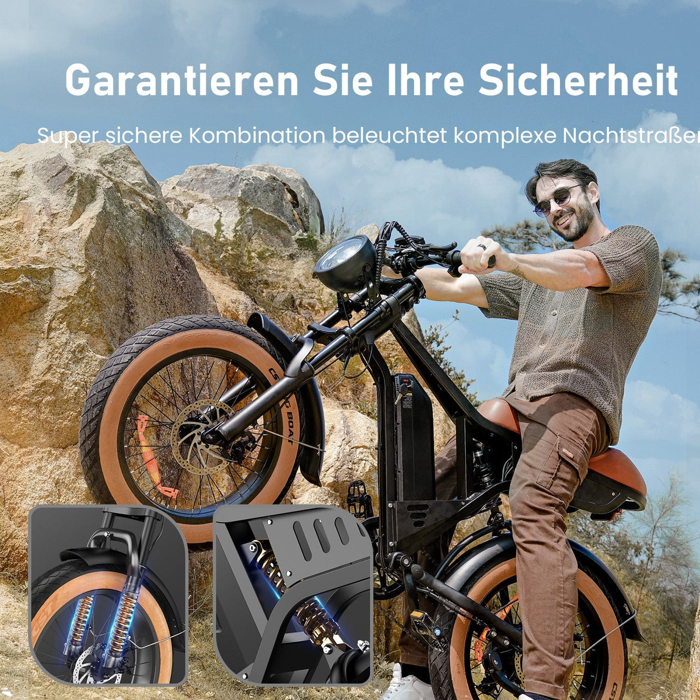 20 Zoll All-Terrain Elektrofahrrad mit Fetten Reifen