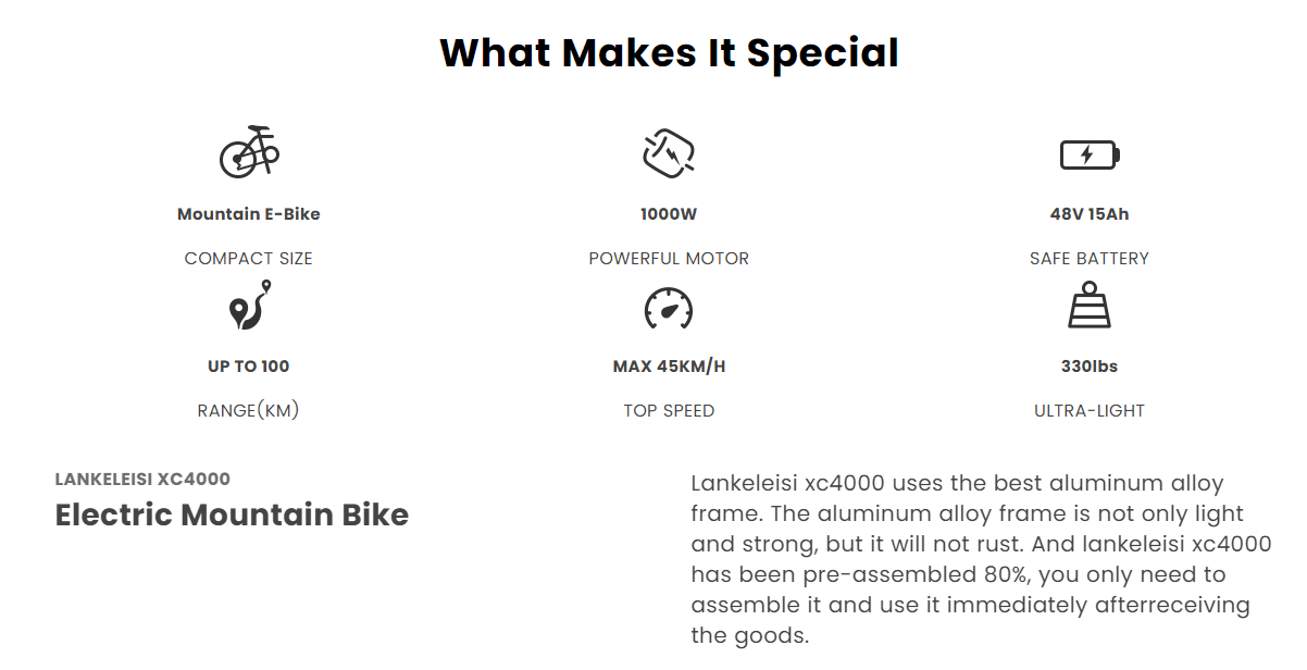 Lankeleisi XC4000 Fat Elektrofahrrad