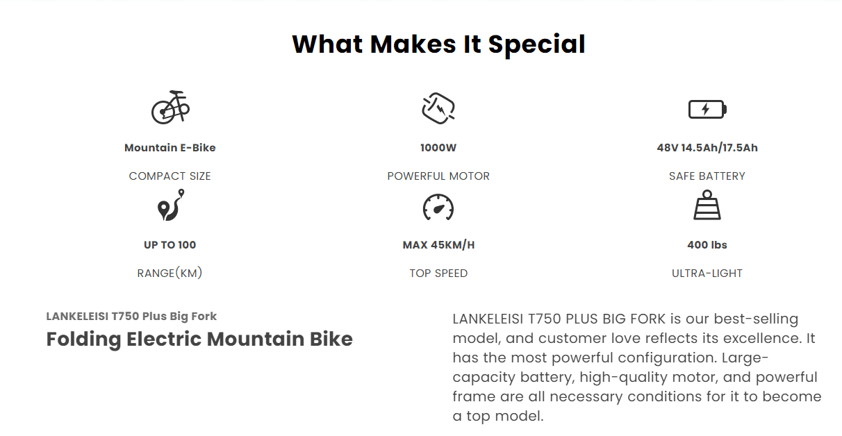 Lankeleisi XT750 PLUS Elektro-Mountainbike